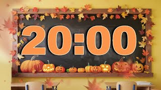 20 Minute October Classroom Countdown Timer with Classical Music amp Falling Leaves 🍂 [upl. by Salome]