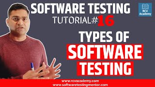 Software Testing Tutorial 16  Types of Software Testing [upl. by Magocsi]