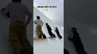 The pipe was closed for a private shoot 👍snowboarding snowboard skiing tips funny tricks [upl. by Lukey835]