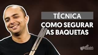 Técnicas de bateria  Como Segurar as Baquetas [upl. by Pace]