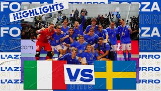 Highlights ItaliaSvezia 61  Futsal 10 novembre 2022 [upl. by Einnov97]