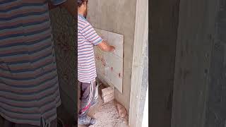 Amazing Design Tile Fitting Process Large format tile installation shorts shortvideo youtubeshort [upl. by Grantham]