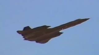 SR71A Blackbird super low pass at Nellis AFB with full burners blackbird SR71 flyby Airshow [upl. by Viens]