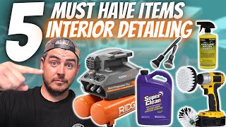 BEST CAR INTERIOR DETAILING PRODUCTS  5 Must have Car Detailing items [upl. by Yennaiv351]