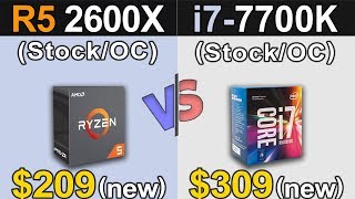 R5 2600X vs i77700K  Which is Better Value For MONEY [upl. by Ellehcyt]