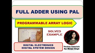 Full Adder using PAL  PAL example  implement full adder using PAL [upl. by Tcideneb]