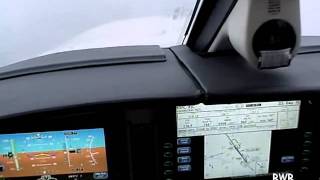 Low Weather ILS Approach amp Landing in an Avidyne Equipped Piper Malibu Mirage [upl. by Ahsen]