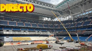 🔴 DIRECTO VIENDO las NOVEDADES en el INTERIOR 🔴 Obras Santiago Bernabéu 🚧 [upl. by Katina]