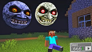 i Found Scary LUNAR MOON 😱 in Minecraft  Minecraft Lunar Moon [upl. by Yemrots]