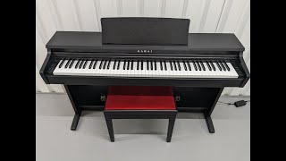 Kawai KDP120 digital piano and stool in satin black finish stock number 23439 [upl. by Brenza]