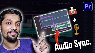 Synchronizing Audio from Mic and Camera  Audio Sync in Premiere pro basic tutorial in UrduHindi [upl. by Enerol]