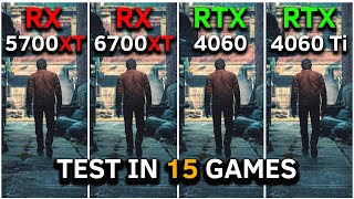 RX 5700 XT vs RX 6700 XT vs RTX 4060 vs RTX 4060 Ti  Test In 15 Games at 1080p  2024 [upl. by Ytnom256]