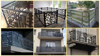 Front balcony grill design  Iron balcony railing modern [upl. by Kcirddes]