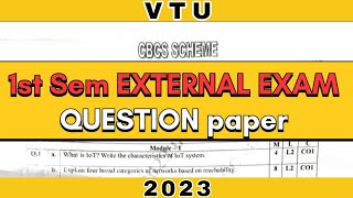 1ST SEM EXTERNAL EXAM QUESTION PAPERS OF 2023 VTU EXAM vtu vtuexams [upl. by Weed122]