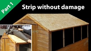 How to Felt a Shed Roof  Part 1 Strip Roof Felt amp Prep [upl. by Simaj]