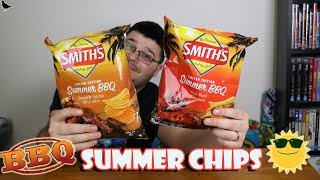 Limited Edition Smiths Summer BBQ Chips Taste Test  Peri Peri Chicken amp Sweet Sticky BBQ Ribs [upl. by Kali78]