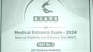 All India Aakash Test Series for NEET AIATS3NEET2024 XII studying [upl. by Nnair]