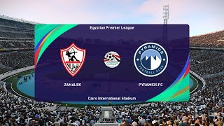 Zamalek vs Pyramids 26072024 Egyptian Premier League PES 2021 [upl. by Adas]