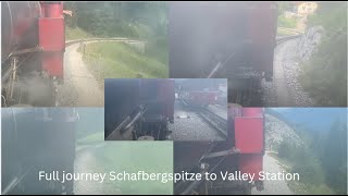 The Most Scenic Train Journey in the World Full train journey Schafbergspitze to Valley Station [upl. by Yesmar]