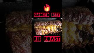 Smoked Beef Rib Roast on a Gas Grill BBQ beef grilling shorts [upl. by Okihsoy]