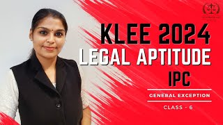 KLEE 2024  IPC  General Exceptions  klee2024 klee clat llb legalaptitude ipc [upl. by Darbie195]