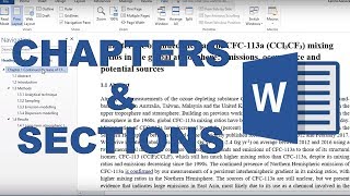 How to make chapters sections and subsections in word [upl. by Aryc]