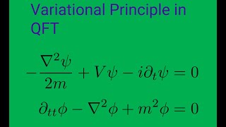 Variational Principle in quantum field theory [upl. by Gaves]