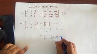 How to find Adjoint of 3 X 3 Matrix [upl. by Odracir]