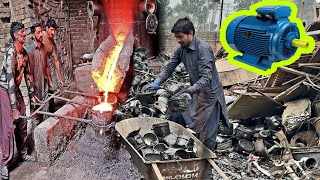 Ingenious Experts Made 15HP Motor Using Casting Process At Foundry  Electric Motor Manufacturing [upl. by Atiekahs284]