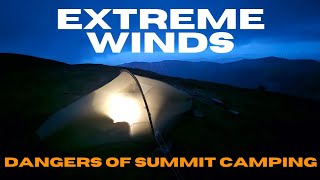 Extreme Winds Fjallraven Abisko Lite 1 amp Hilleberg Nallo 3 DANGERS OF SUMMIT CAMPING ON GRASMOOR [upl. by Niroc]