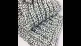 Fishermans Rib Free Knit Scarf Pattern for Beginners [upl. by Rudich965]