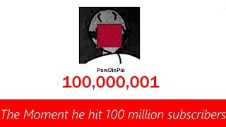 PewDiePie reaches 100 million subscribers [upl. by Goldstein]