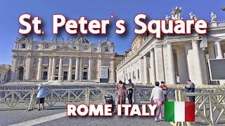 【4K】𝐖𝐀𝐋𝐊 🇮🇹 St Peters Square in Rome Italy [upl. by Scever]