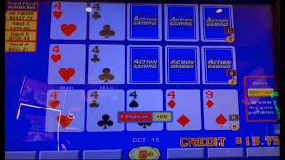 Video Poker Triple Play  Triple Double Bonus Poker All Hands Progressive Play Session [upl. by Eltsyrhc339]