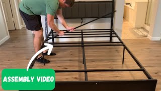 Assembly Video  Furnulem Full Size Bed Frame with Charging Station [upl. by Melania]