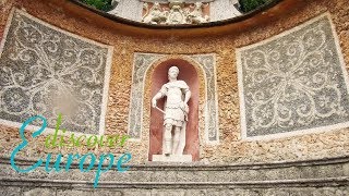 Hellbrunn palace park and trick fountains  Austria [upl. by Anaig]