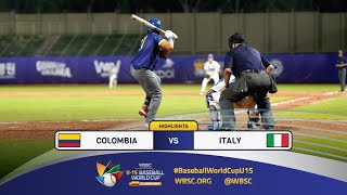 Highlights  Game 6 Colombia vs Italy  2024 WBSC U15 Baseball World Cup [upl. by Avraham]