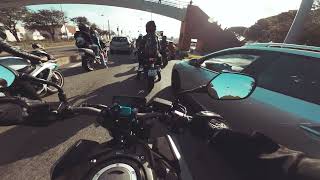 CB650R goes to VenomGirls group ride  POV [upl. by Auqeenahs936]