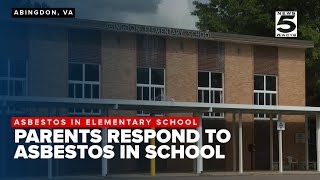 Parents respond to test results finding asbestos at Abingdon Elementary [upl. by Ainoloppa478]