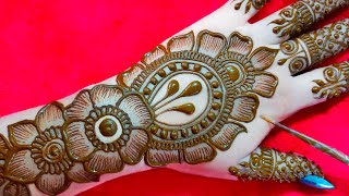 New easy Stylish backhand mehndi design  simple mehndi design  mehndi design  mehandi  mehndi [upl. by Wallace521]