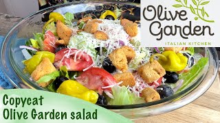 Copycat Olive Garden Salad  ALL YOU CAN EAT [upl. by Rockel61]