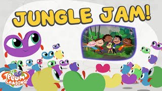 Jungle Jam  Jungle Song  PLUM LANDING on PBS KIDS [upl. by Anikahs]