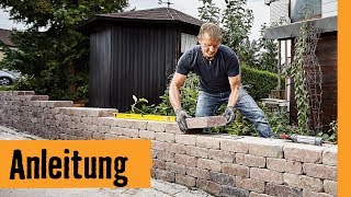 Gartenmauer bauen mit Mauersteinen  HORNBACH Meisterschmiede [upl. by Alidia]