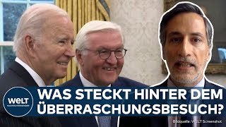 KRIEG IN DER UKRAINE FrankWalter Steinmeier für Kurzbesuch in Washington – Treffen mit Joe Biden [upl. by Eenahpets815]