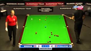 Stuart Bingham  Ronnie OSullivan Frame 1 Snooker Paul Hunter Classic 2013  Quarter Final [upl. by Adrienne]