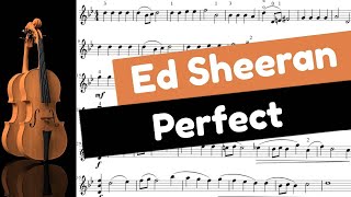 Perfect Ed Sheeran violon facile avec partition  Easy Violin Sheet Music [upl. by Fondea87]