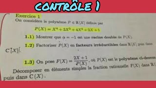 contrôle 1 sur les polynômes algèbre 1 [upl. by Kroll821]