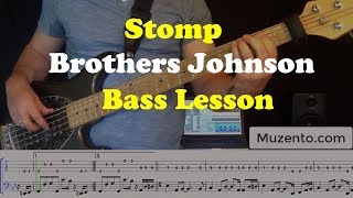 Stomp  Brothers Johnson  Bass Lesson [upl. by Vullo]