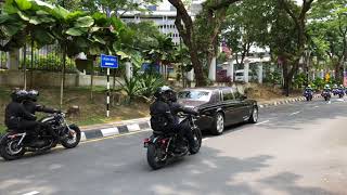 Malaysian King Motorcade En Route to Bukit Aman Mosque for Friday Prayers [upl. by Naujled537]