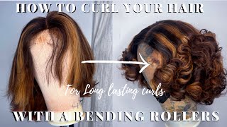 HOW TO CURL YOUR WIG WITH A BENDING ROLLERS [upl. by Eolc810]